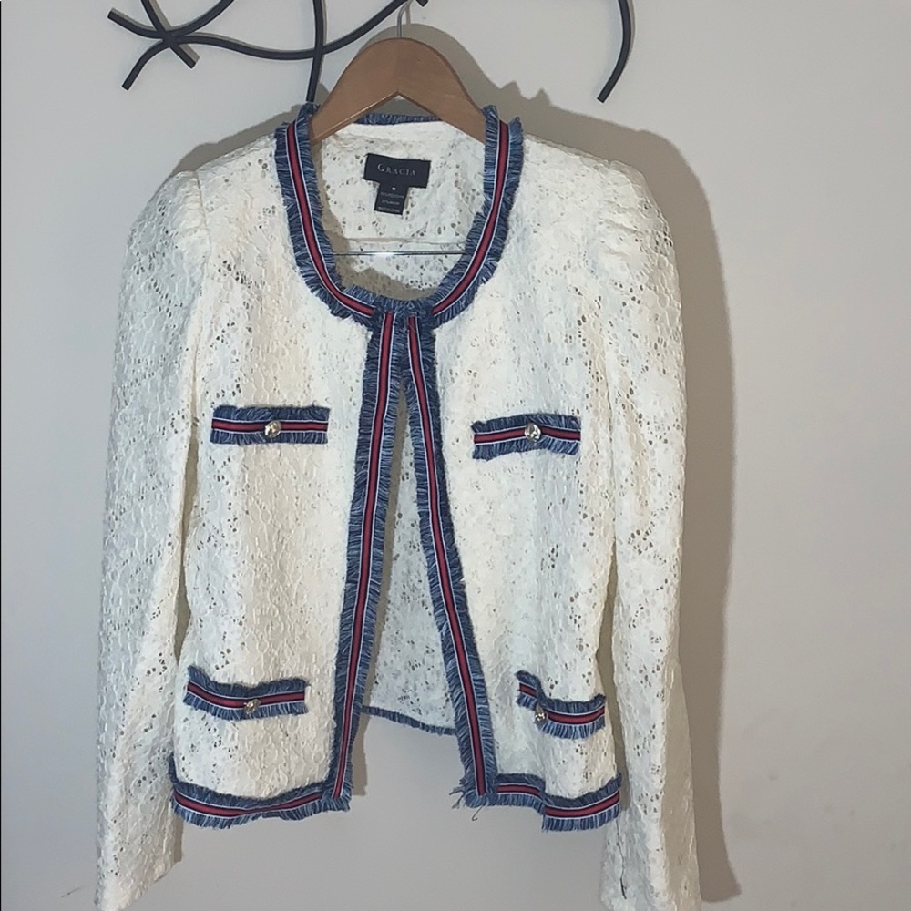 Gracia Lace Box Blazer